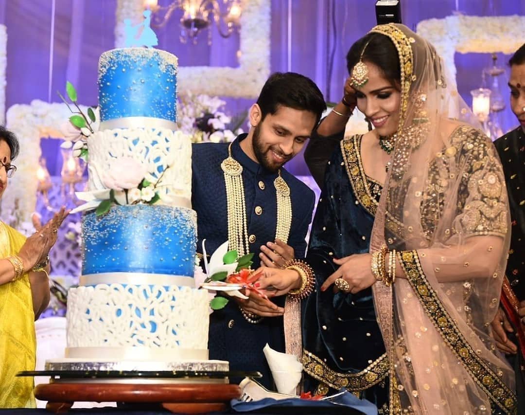 saina nehwal wedding, saina nehwal reception, saina nehwal parupalli kashyap, saina nehwal marriage, saina wedding, badminton news, sports news,