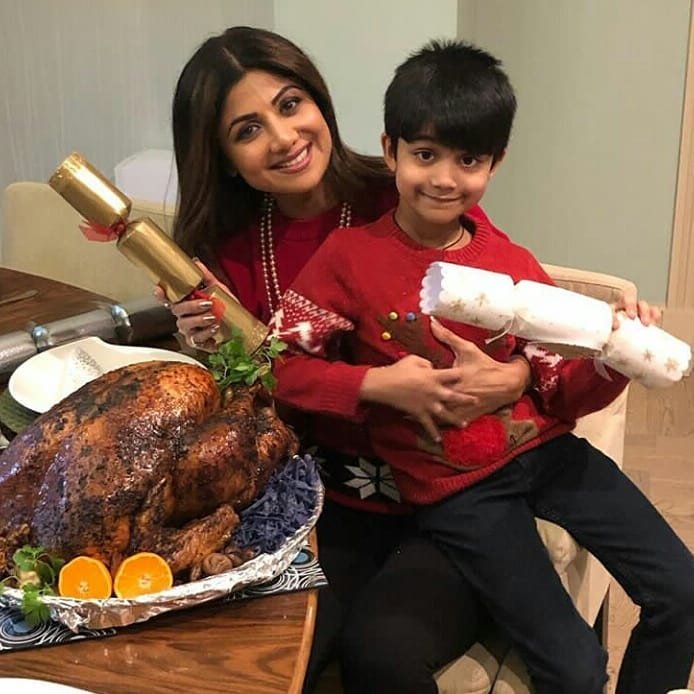 bollywood,bollywood news,shilpa shetty,raj kundra,shilpa shetty and raj kundra christmas,inside shilpa shetty and raj kundra's christmas,shilpa shetty christmas pics