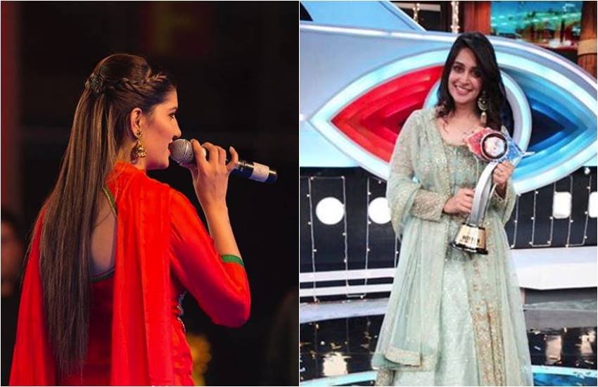 Bigg Boss एक्स कंटेस्टेंट सपना चौधरी, दूसरी तरफ बिग बॉस सीजन 12 की विनर दीपिका