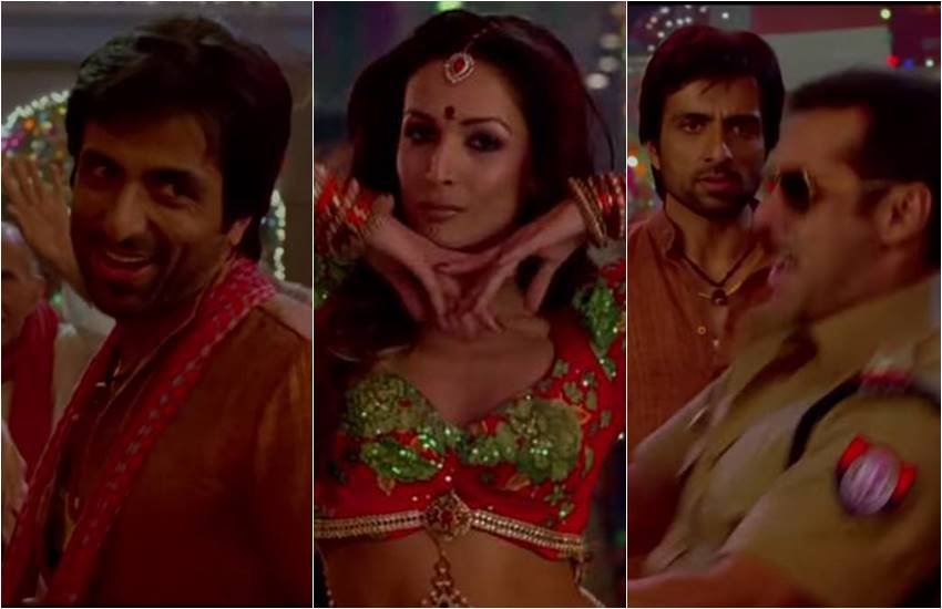 सोनू सूद, मलाइका अरोड़ा और सलमान खान फिल्म दबंग के गाने में...