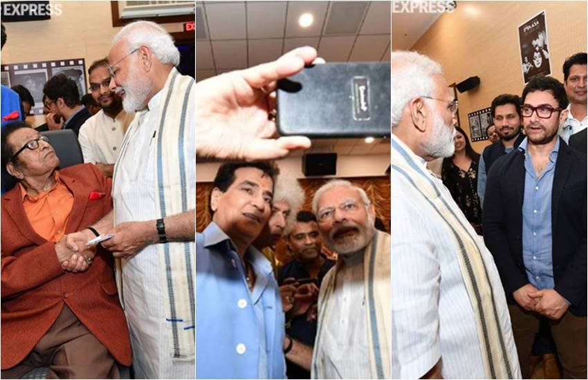 प्रधानमंत्री नरेंद्र मोदी ने शनिवार को मुंबई में भारतीय सिनेमा के राष्ट्रीय संग्रहालय का उद्घाटन किया। इस मौके पर बॉलीवुड के मशहूर सितारे भी शामिल रहे। कार्यक्रम में आमिर खान, कपिल शर्मा, आशा भोसले जैसे बड़े-बड़े कलाकार मौजूद रहे। इस दौरान मोदी ने कहा, ‘‘फिल्में और समाज एक दूसरे का प्रतिंबिंब हैं और सिनेमा की तरह भारत भी वक्त के साथ बदल रहा है। आप जो फिल्मों में देख रहे हैं वह समाज में होता है और समाज में जो होता है वह फिल्मों में दिखता है।’’देखें और कौन कौन से सितारे इस कार्यक्रम में पीएम मोदी से मिले:-