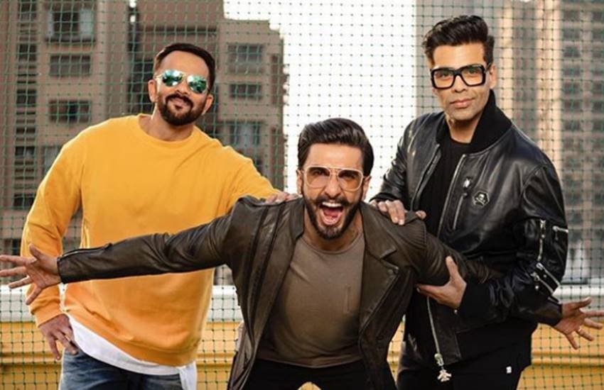 रणवीर सिंह, रोहित शेट्टी और करण जौहर रणवीर सिंह, रोहित शेट्टी और करण जौहर