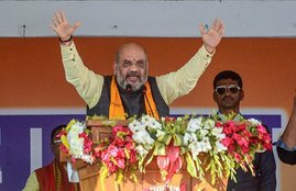 Amit Shah, BJP National President, Narendra Modi, PM, Popular, Grand Alliance, SP, BSP, RJD, Inaugural Address, BJP National Convention, Ramleela Maidan, New Delhi, National News, अमित शाह, बीजेपी, बीजेपी राष्ट्रीय अधिवेशन, महागठबंधन, ढकोसला, नरेंद्र मोदी, पीएम, रामलीला मैदान, दिल्ली, लोकसभा चुनाव, राष्ट्रीय समाचार, हिंदी समाचार