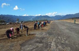 Arunachal Pradesh, Villagers, Indian Air Force, IAF, Airstrip, Operational, Vijayanagar Advanced Landing Ground, ALG, Arunachal Pradesh village, Arunachal villagers volunteer work, Indian air force, IAF airstrip Vijayanagar, Vijayanagar aif airstrip, Arunachal village shramdaan, State News, Hindi News
