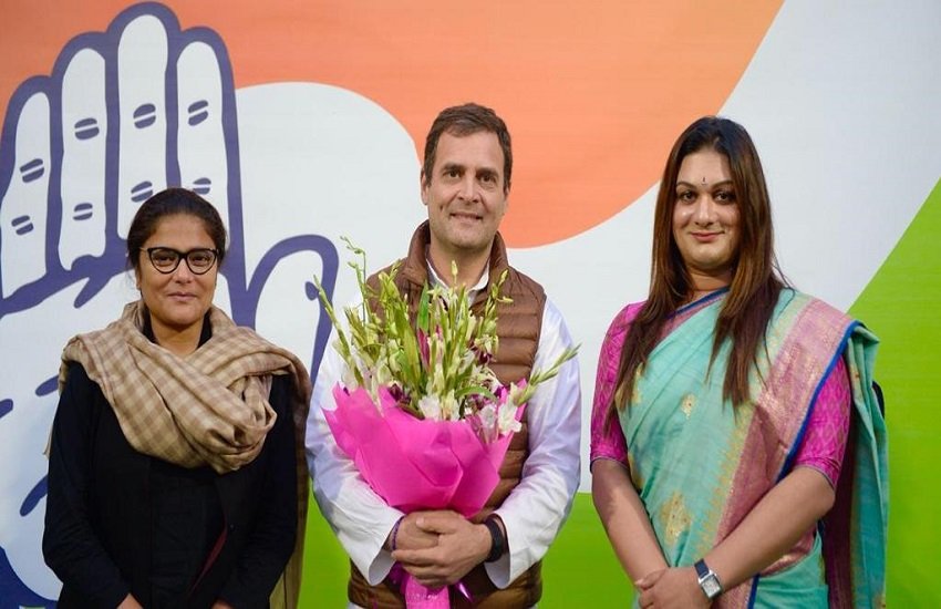 सुष्मिता देव, राहुल गांधी और अप्सरा रेड्डी (फोटोः ANI)