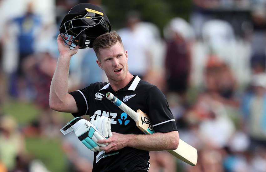 कीवी ऑलराउंडर ने श्रीलंका के खिलाफ एक ओवर में 5 छक्के जड़े। (Image Source: Twitter/@ICC)