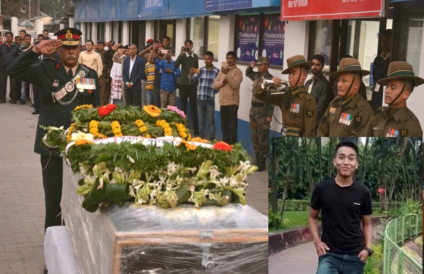 जम्मू में शहीद हुए जवान जीवन गुरुंग का पार्थिव शरीर 
फोटो सोर्स- स्थानीय 