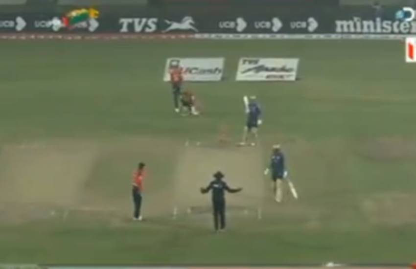 मैच के दौरान की तस्वीर। (फोटो सोर्स- स्क्रीनशॉट/Mushfiqur Fan
‏
 )