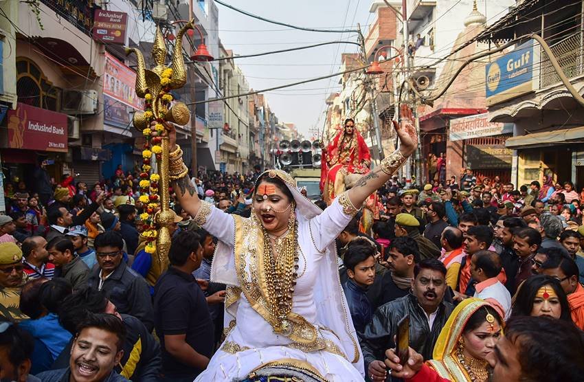 kumbh mela, Kumbh, Prayagraj, Uttar Pradesh, Allahabad, kinnar akhara, kinnar akhara pehswai