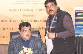 nitin gadkari, Union minister Nitin Gadkari, Petroleum Minister Dharmendra Pradhan, Dharmendra Pradhan, Indian Highways Management Company Limited, oil marketing companies, Union minister Nitin Gadkari