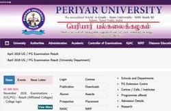 Periyar University Result 2018: यूनिवर्सिटी वेबसाइट पर ऐसे चेक करें UG, PG के रिजल्ट्स!