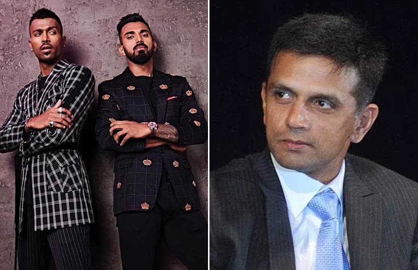 केएल राहुल, हार्दिक पांड्या और राहुल द्रविड़। केएल राहुल, हार्दिक पांड्या और राहुल द्रविड़।