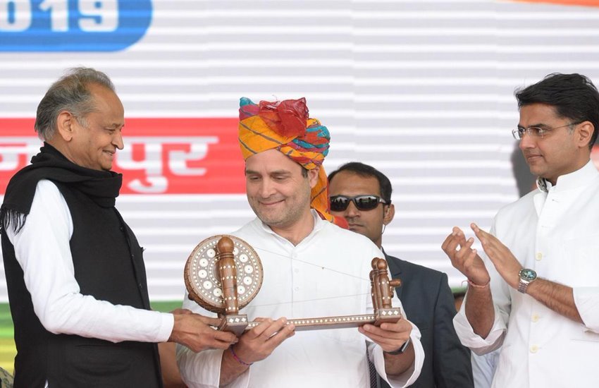 राजस्थान में राहुल गांधी 
फोटो सोर्स- ट्विटर 