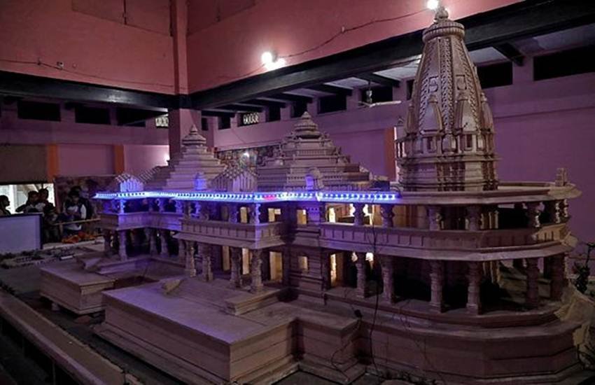 प्रस्तावित राम मंदिर का मॉडल। (Photo: REUTERS)