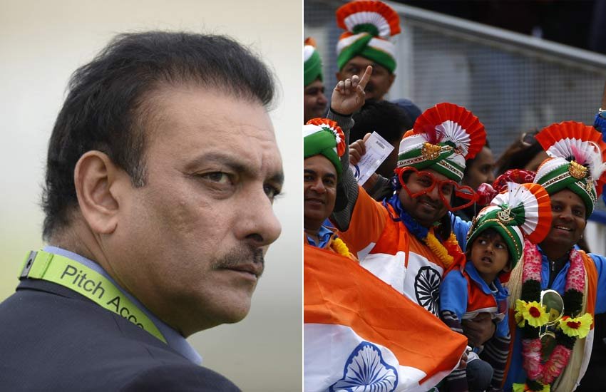 कोच रवि शास्त्री और भारतीय फैंस।