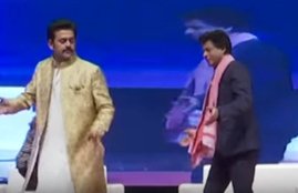 shahrukh khan, Ravi kishan, Shahrukh khan video, Shahrukh khan dance video, Ravi kishan dance with shahrukh khan, shahrukh khan and Ravi kishan