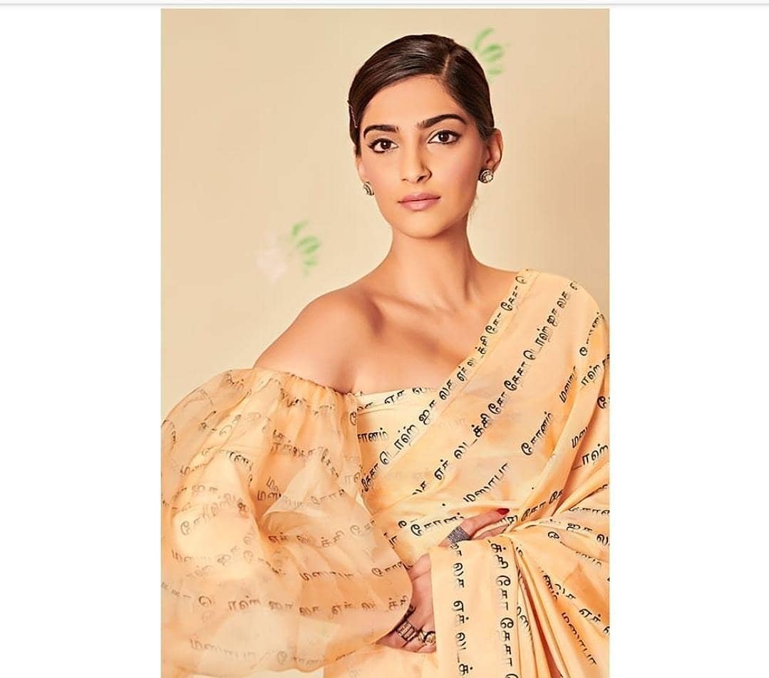 Sonam Kapoor, Masaba Gupta, ELKDTAL, Tamil Print Sari, Rhea Kapoor, Ek Ladki Ko Dekha To Aisa Laga,Sonam Kapoor Films, Sonam Kapoor Husband