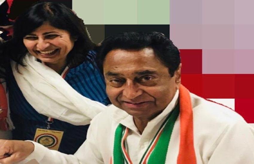 एक कार्यक्रम के दौरान मुख्यमंत्री कमलनाथ के साथ मंत्री विजयालक्ष्मी। (Photo: Twitter@ArchanaDalmia) एक कार्यक्रम के दौरान मुख्यमंत्री कमलनाथ के साथ मंत्री विजयालक्ष्मी। (Photo: Twitter@ArchanaDalmia)