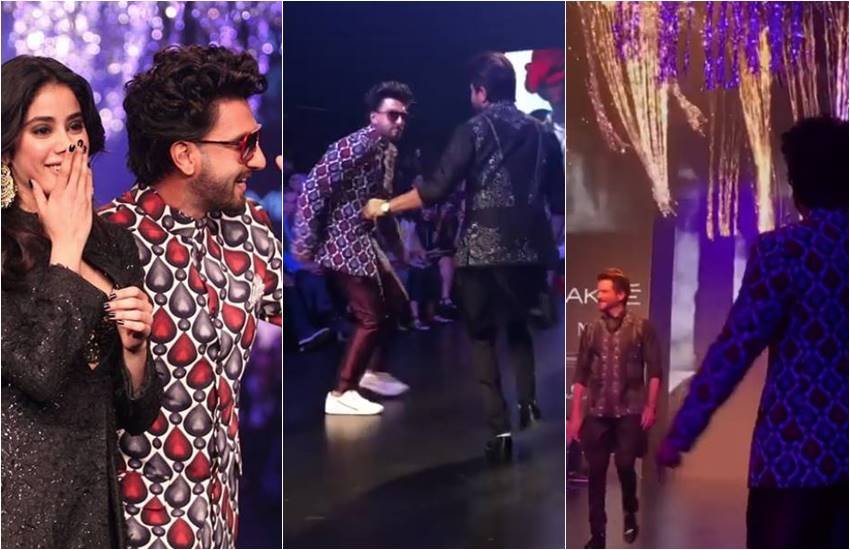 जाह्नवी कपूर, रणवीर सिंह और अनिल कपूर