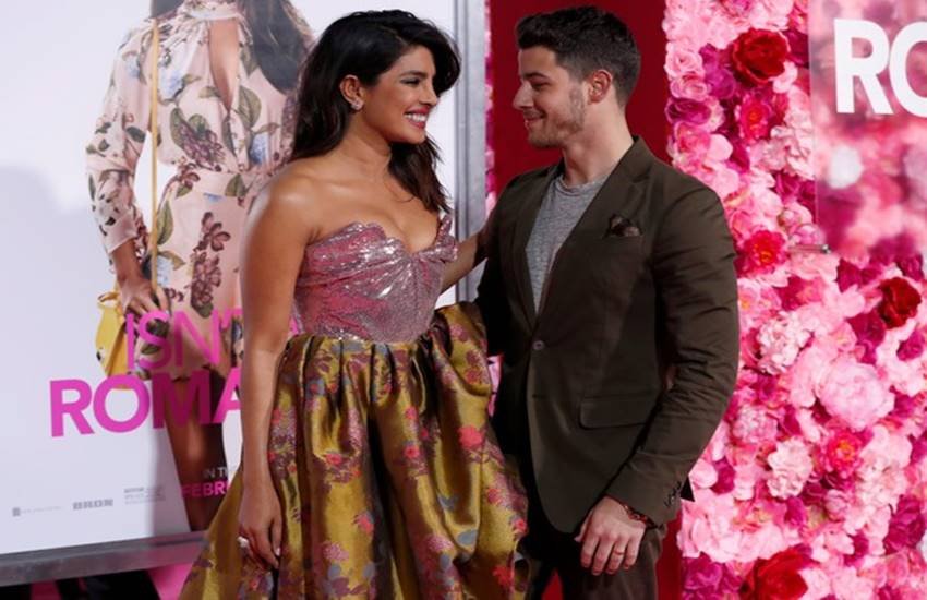 priyanka chopra, nick jonas, priyanka nick at isn't it romantic premiere, priyanka nick kiss at isn't it romantic premiere, priyanka nick latest, priyanka nick news, isn't it romantic premiere