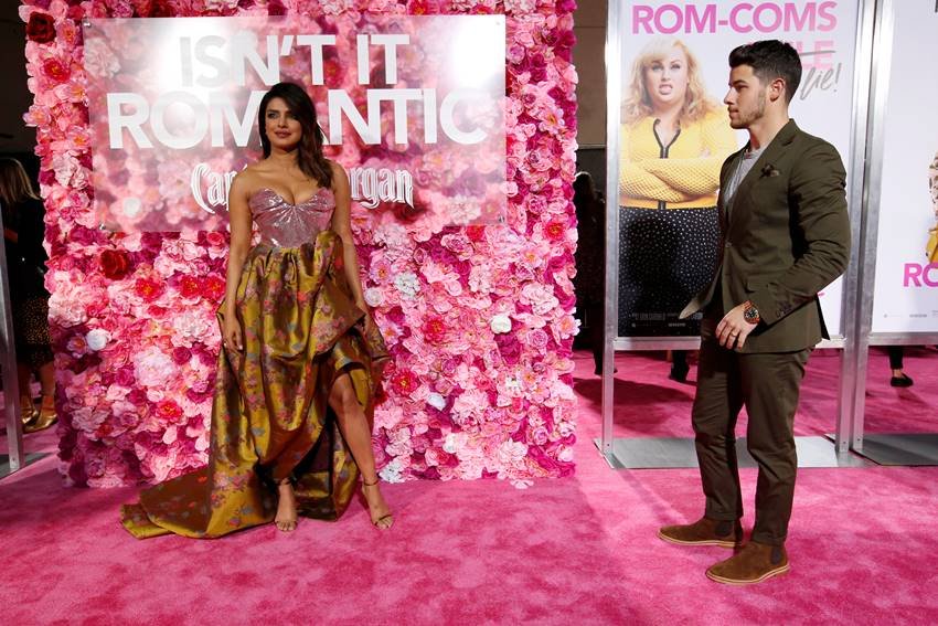 priyanka chopra, nick jonas, priyanka nick at isn't it romantic premiere, priyanka nick kiss at isn't it romantic premiere, priyanka nick latest, priyanka nick news, isn't it romantic premiere