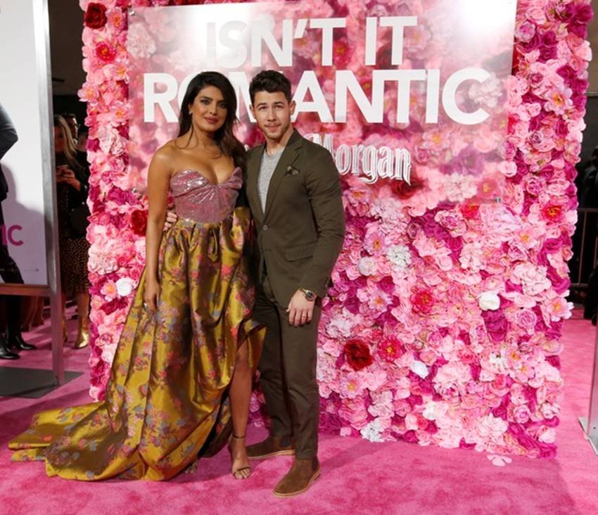 priyanka chopra, nick jonas, priyanka nick at isn't it romantic premiere, priyanka nick kiss at isn't it romantic premiere, priyanka nick latest, priyanka nick news, isn't it romantic premiere