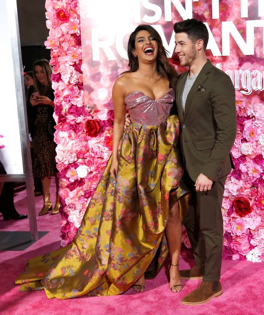 priyanka chopra, nick jonas, priyanka nick at isn't it romantic premiere, priyanka nick kiss at isn't it romantic premiere, priyanka nick latest, priyanka nick news, isn't it romantic premiere