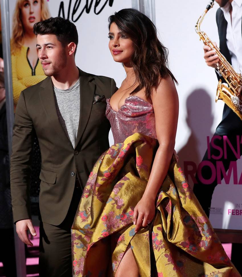priyanka chopra, nick jonas, priyanka nick at isn't it romantic premiere, priyanka nick kiss at isn't it romantic premiere, priyanka nick latest, priyanka nick news, isn't it romantic premiere