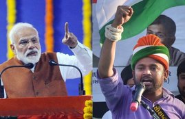 Elections 2019, Loksabha Elections 2019, Narendra Modi, PM, BJP, NDA, Lie, Kanhaiya Kumar, Student Leader, JNUSU, Hardik Patel, Jignesh Mevani, Rajkot, Gujarat, State News, Hindi News