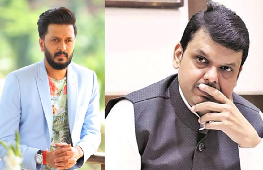 रितेश देशमुख और देवेंद्र फडणवीस, फोटो सोर्स- इंडियन एक्सप्रेस