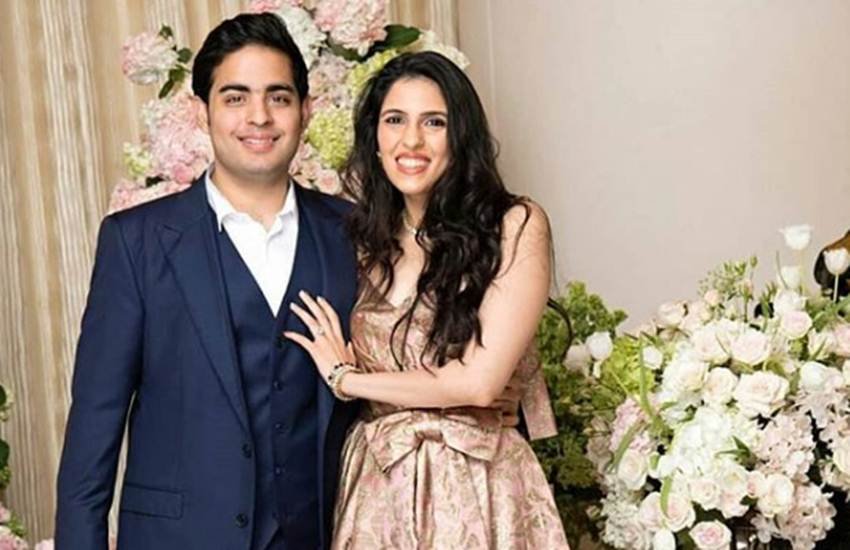 आकाश अंबानी और श्लोका मेहता। आकाश अंबानी और श्लोका मेहता।