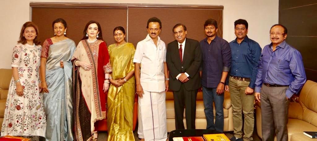 Mukesh Ambani,akash ambani shloka mehta wedding,MK Stalin,akash ambani,Nita Ambani,akash shloka wedding,DMK chief,shloka mehta,akash ambani shloka mehta,Chennai