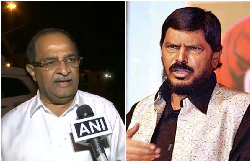 कांग्रेस नेता राधाकृष्ण और रामदास अठावले 
फोटो सोर्स- ANI