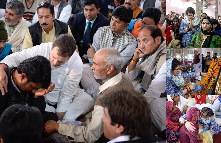 प्रियंका, राहुल ने शहीदों के परिजनों को गले लगा दी हिम्मत। (Express Photo)