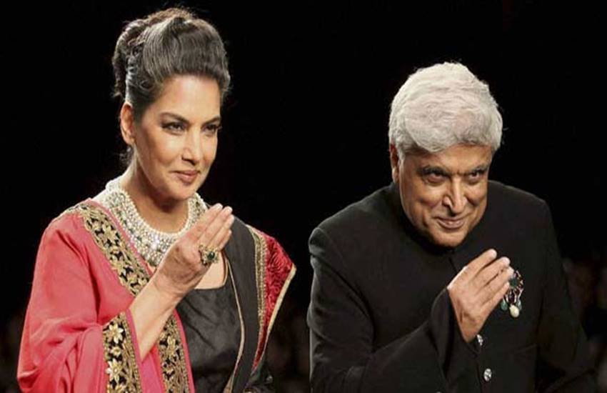 बॉलीवुड अभिनेत्री शबाना आजमी और उनके पति एवं पटकथा लेखक जावेद अख्तर 