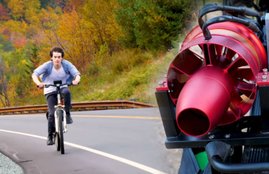 jet fan powered e bike, amazing bikes, amazing bicycle, jet engine powered bicycle, weird bicycle, amazing e bikes, video