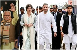 Election 2019, Loksabha Polls. Loksabha Polls 2019, Loksabha Election 2019, Haryana CM Manohar Lal Khattar, Manohar Lal Khattar, BJP, Congress, Rahul Gandhi, Priyanka Gandhi, Jyotiraditya Scindia, Road show, लोकसभा चुनाव, लोकसभा चुनाव 2019, चुनाव 2019, मनोहर लाल खट्टर, राहुल गांधी, प्रियंका गांधी, ज्योतिरादित्य सिंधिया, कांग्रेस, भाजपा