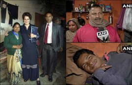priyanka gandhi, rahul gandhi, congress, jyotiraditya scindia, priyanka gandhi politics, lok sabha elections, general election, uttar pradesh, Aurangzeb Road cluster housing, Priyanka Gandhi meet differently-abled boy Ashish