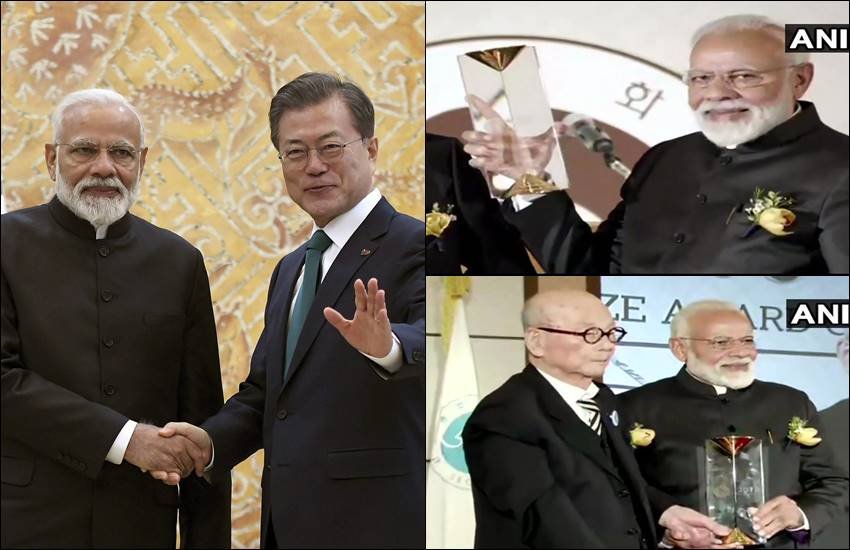 Narendra Modi,Narendra Modi in South Korea,Narendra Modi South Korea Visit, Narendra Modi,Seoul Peace Prize,South Korea,Modi South Korea,Modi peace prize south korea,Narendra Modi Seoul Peace Prize,PM Modi