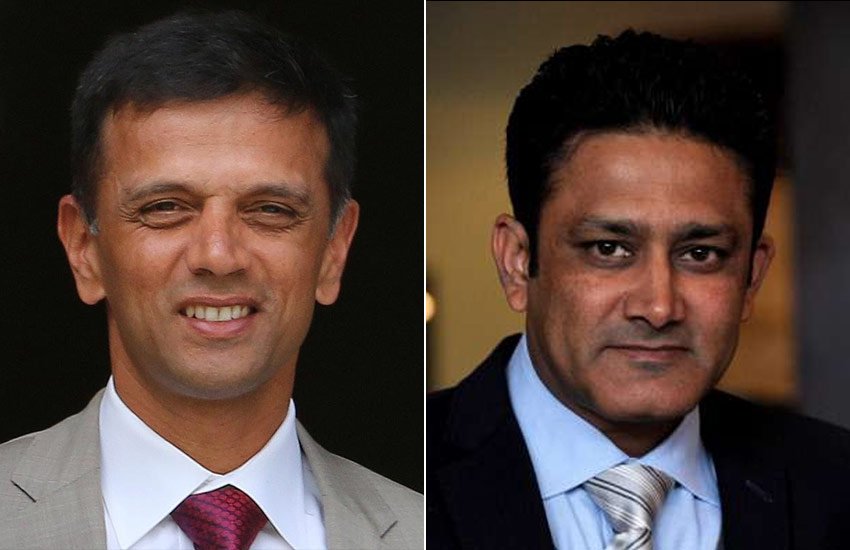 राहुल द्रविड़ और अनिल कुंबले।