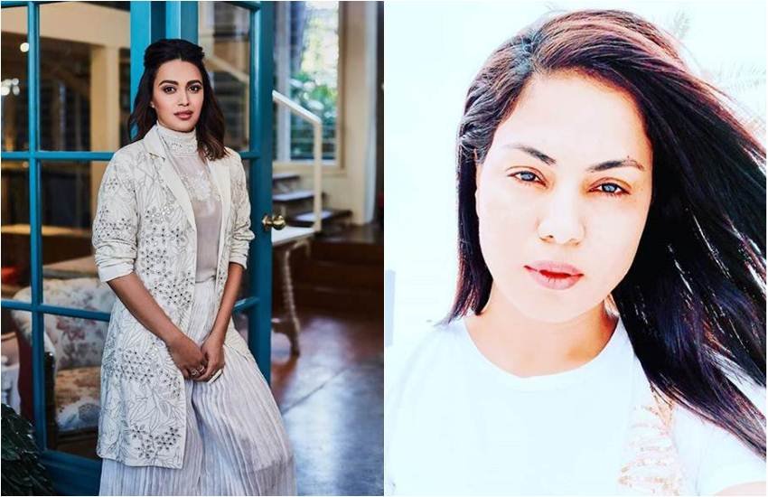 भारतीय अभिनेत्री स्वरा भास्कर और पाक एक्ट्रेस वीना मलिक। भारतीय अभिनेत्री स्वरा भास्कर और पाक एक्ट्रेस वीना मलिक।