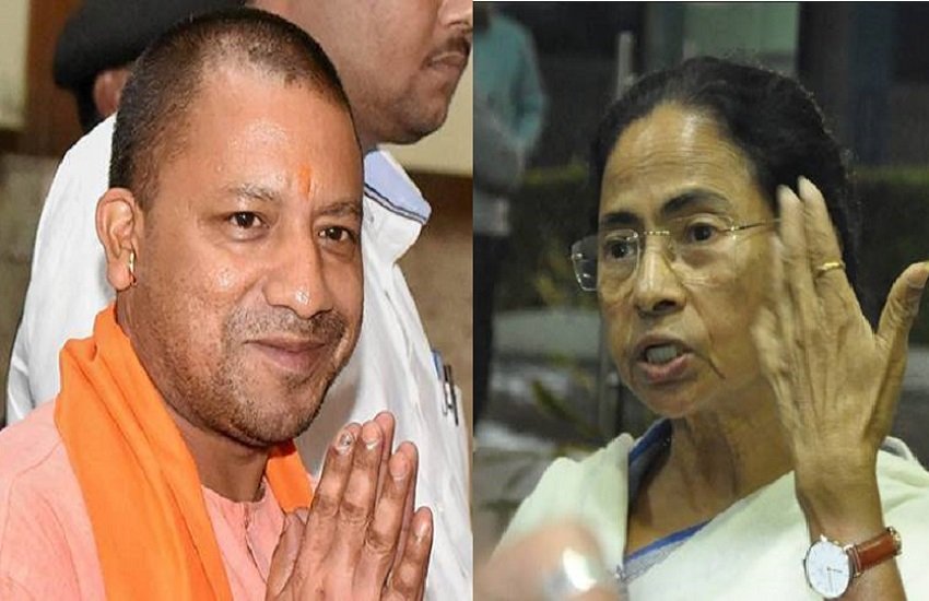 योगी आदित्यनाथ और ममता बनर्जी (फोटो- इंडियन एक्सप्रेस)