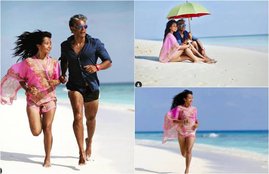photos of Milind Usha Soman, Ankita Konwar in maldives, special moments of milind and ankita, ankita and milind soman in blue sea, seebeautiful pictures of milind soman and ankita, milind wife ankita konwar, entertainment news