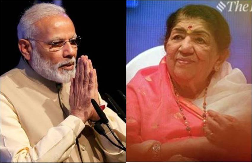 PM Modi, Lata Mangeshkar, PM Modi, Lata Mangeshkar, Lata Mangeshkar sang sougandh mujhe is mitti ki song, Lata Mangeshkar sang in front of Prime Minister Narendra Modi, PM Narendra Modi, PM MODI GET Emotional To Here Lata Mangeshkar song, entertainment news, bollywood news, television news