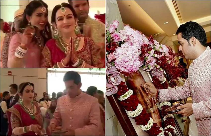 बारात प्रस्थान से पहले पोते आकाश ने धीरूभाई अंबानी को श्रद्धांजलि देकर किया याद