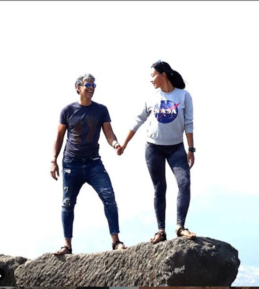 photos of Milind Usha Soman, Ankita Konwar in maldives, special moments of milind and ankita, ankita and milind soman in blue sea, seebeautiful pictures of milind soman and ankita, milind wife ankita konwar, entertainment news