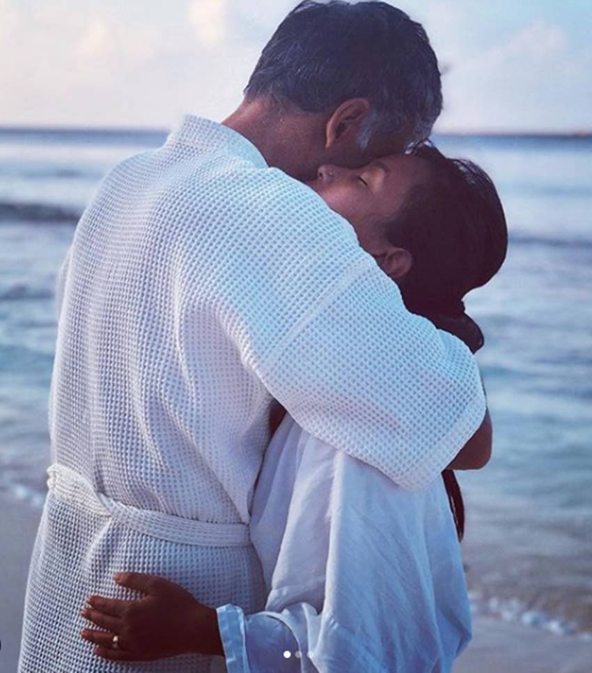 photos of Milind Usha Soman, Ankita Konwar in maldives, special moments of milind and ankita, ankita and milind soman in blue sea, seebeautiful pictures of milind soman and ankita, milind wife ankita konwar, entertainment news