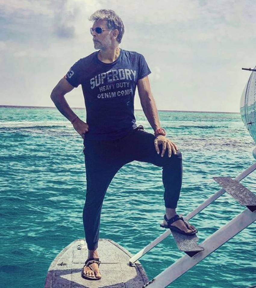 photos of Milind Usha Soman, Ankita Konwar in maldives, special moments of milind and ankita, ankita and milind soman in blue sea, seebeautiful pictures of milind soman and ankita, milind wife ankita konwar, entertainment news