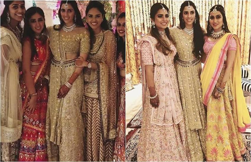 श्लोका और ईशा शादी के समारोह में साथ में श्लोका और ईशा शादी के समारोह में साथ में