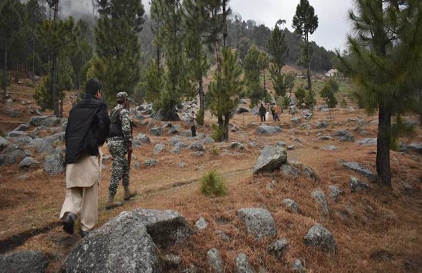 एयरस्ट्राइक के बाद जाबा, बालाकोट जाते पाकिस्तानी रिपोटर्स और ट्रूप्स, फोटो सोर्स- एपी
